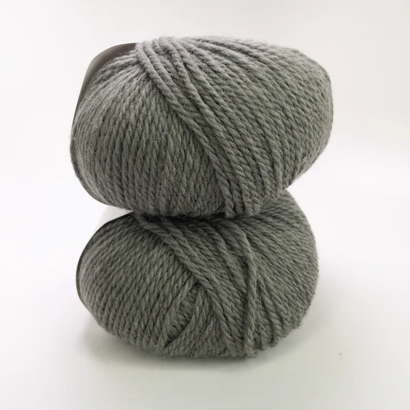 Laines du Nord Merino Yak Yarn - Lot of 2 Balls - Grey Color 10 - Matched Lot