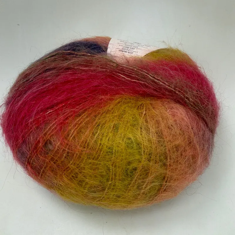 Louisa Harding Amitola Brush Yarn Color 356 Dahlia 100g Mohair Wool Blend 317yd
