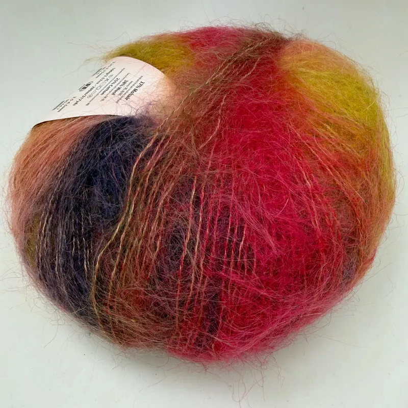 Louisa Harding Amitola Brush Yarn Color 356 Dahlia 100g Mohair Wool Blend 317yd