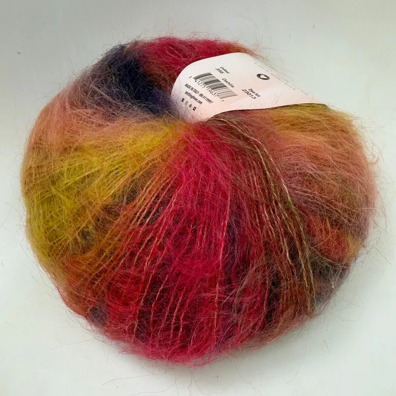 Louisa Harding Amitola Brush Yarn Color 356 Dahlia 100g Mohair Wool Blend 317yd