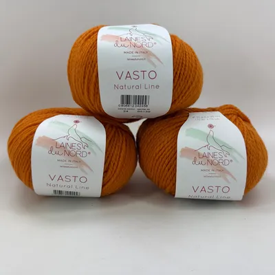 Laines du Nord Vasto Yarn Lot of 3 Skeins 100% Merino Wool Rust Color 24 150g