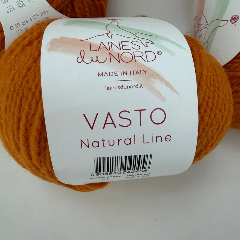 Laines du Nord Vasto Yarn Lot of 3 Skeins 100% Merino Wool Rust Color 24 150g