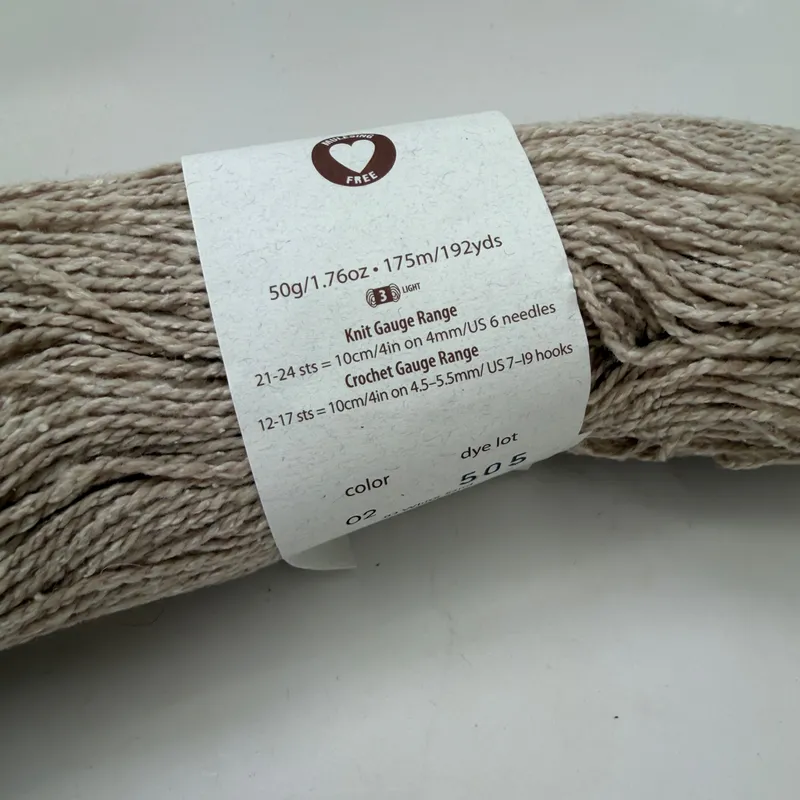 Elsebeth Lavold Silky Wool Yarn 50g 192yds Color 02 White Sand Wool Silk Blend