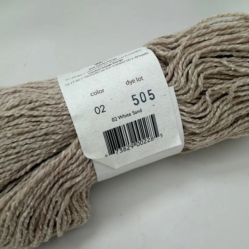 Elsebeth Lavold Silky Wool Yarn 50g 192yds Color 02 White Sand Wool Silk Blend