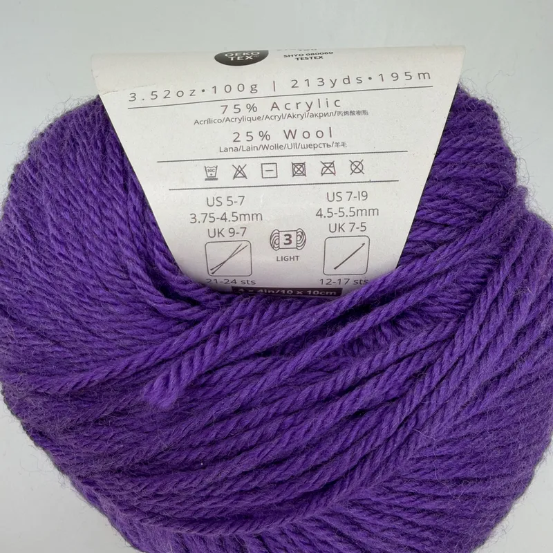 Ella Rae Cozy Soft Yarn Berry Jam Color 50 Wool Blend 100g Skein 213 yds