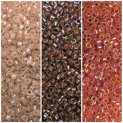 Miyuki Delica 11/0 Beige Lined Opal Collection DB1731 DB1732 DB1733 3 Tubes