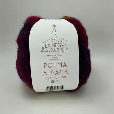 Laines du Nord Poema Alpaca Yarn Color 102 Gradient 100g Cake Italy 437yds Italy