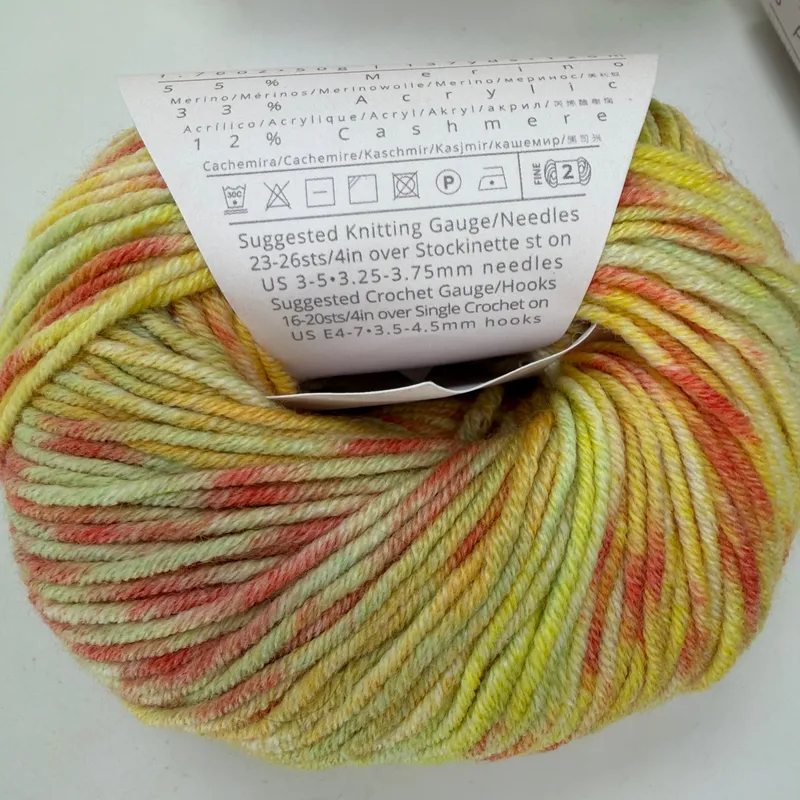 Ella Rae Cashmereno Sport Speckled Yarn Lot of 3 Waikiki Beach 205 Dye Lot 24