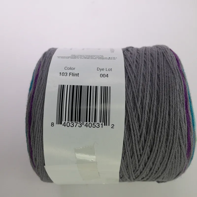 Queensland Collection Rainbow Cake Yarn 100% Organic Cotton Color 103 Flint 200g