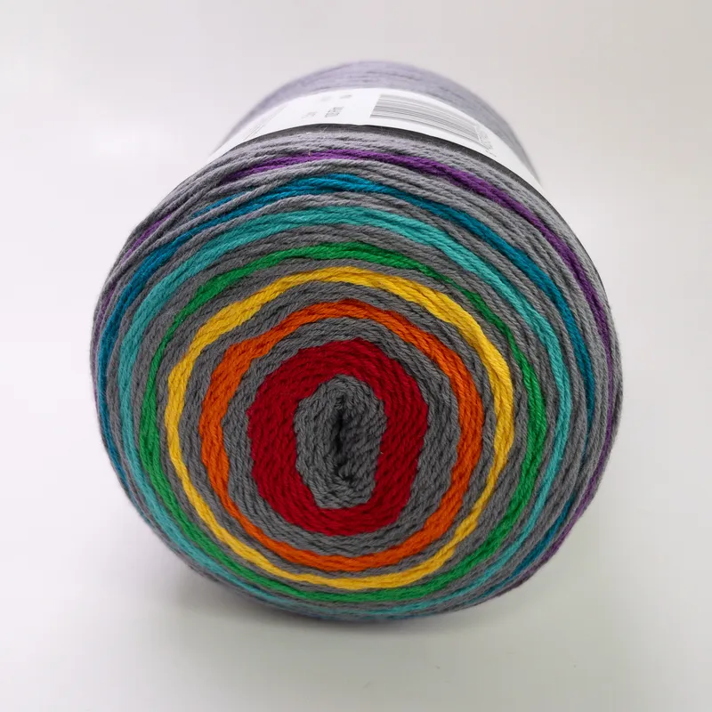 Queensland Collection Rainbow Cake Yarn 100% Organic Cotton Color 103 Flint 200g