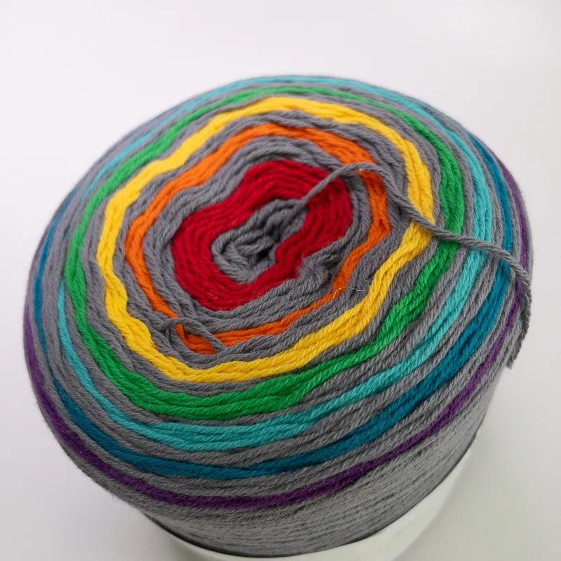 Queensland Collection Rainbow Cake Yarn 100% Organic Cotton Color 103 Flint 200g