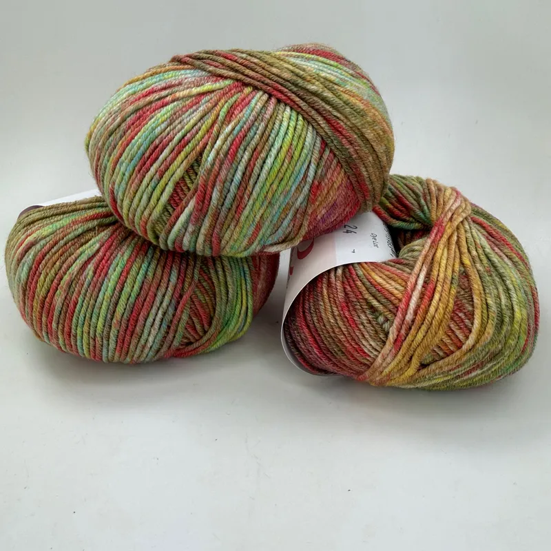 Ella Rae Cashmereno Sport Speckled Yarn Lot of 3 Color 207 Yellow River Merino