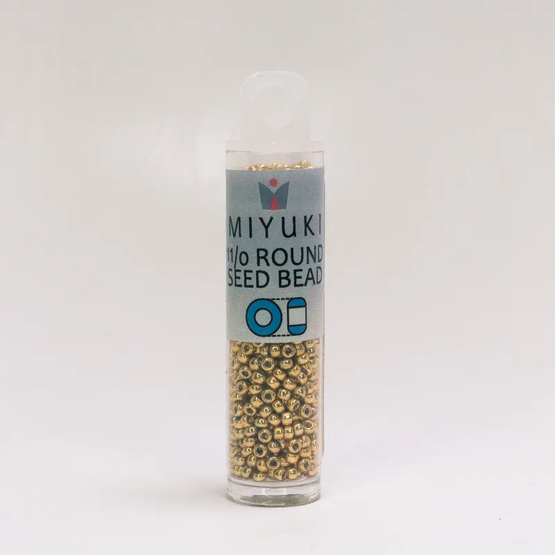 Miyuki 11/0 Seed Beads Metallic Essentials Black Silver Gold 3-Tube Set