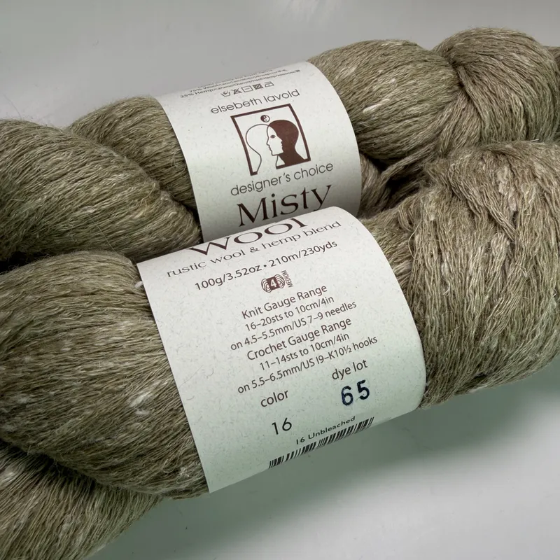 Lot of 2 Elsebeth Lavold Misty Wool Yarn Color 16 Unbleached Dye Lot 65 200g