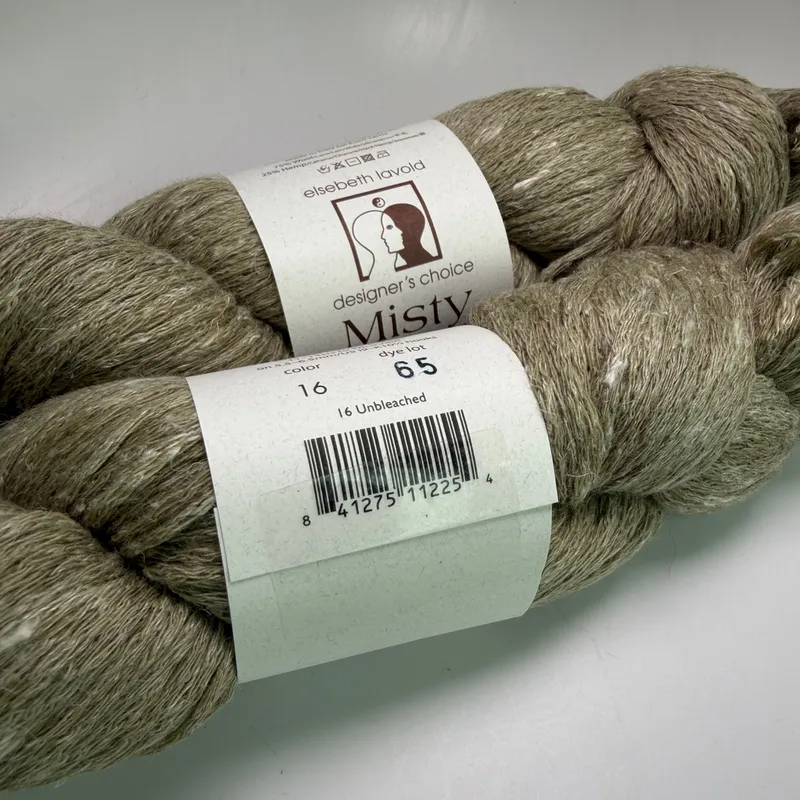 Lot of 2 Elsebeth Lavold Misty Wool Yarn Color 16 Unbleached Dye Lot 65 200g