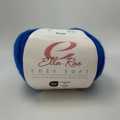 Ella Rae Cozy Soft Yarn Royal Color 19 Wool Blend 100g Skein 213yds DK Light 3