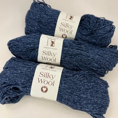 Elsebeth Lavold Silky Wool Yarn Prussian Blue 116 Lot of 3 Same Dye Lot 506 DK
