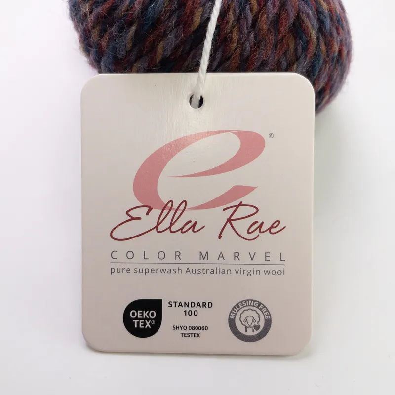 Ella Rae Color Marvel Yarn 100% Superwash Wool 100g 218yds Multi-Color Hank