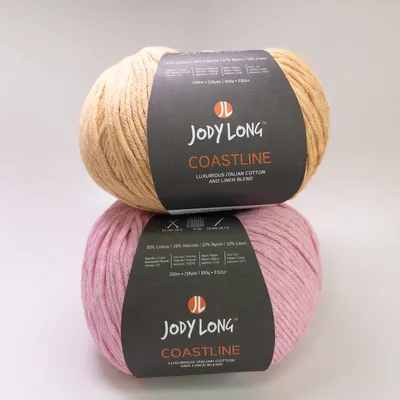 Jody Long Coastline Yarn Lot - 2 Skeins - Seahorse & Bikini - Cotton Linen Blend
