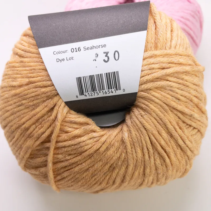 Jody Long Coastline Yarn Lot - 2 Skeins - Seahorse & Bikini - Cotton Linen Blend