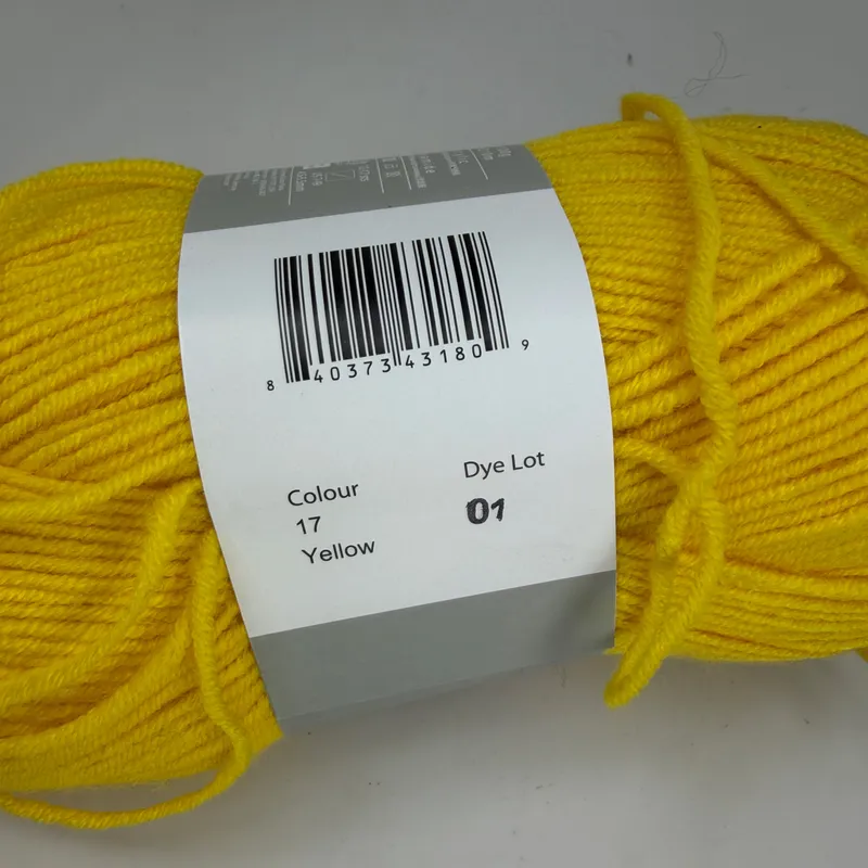 Ella Rae Snuggles Fair Isle Print Yarn Color 17 Yellow 100g Skein Light #3