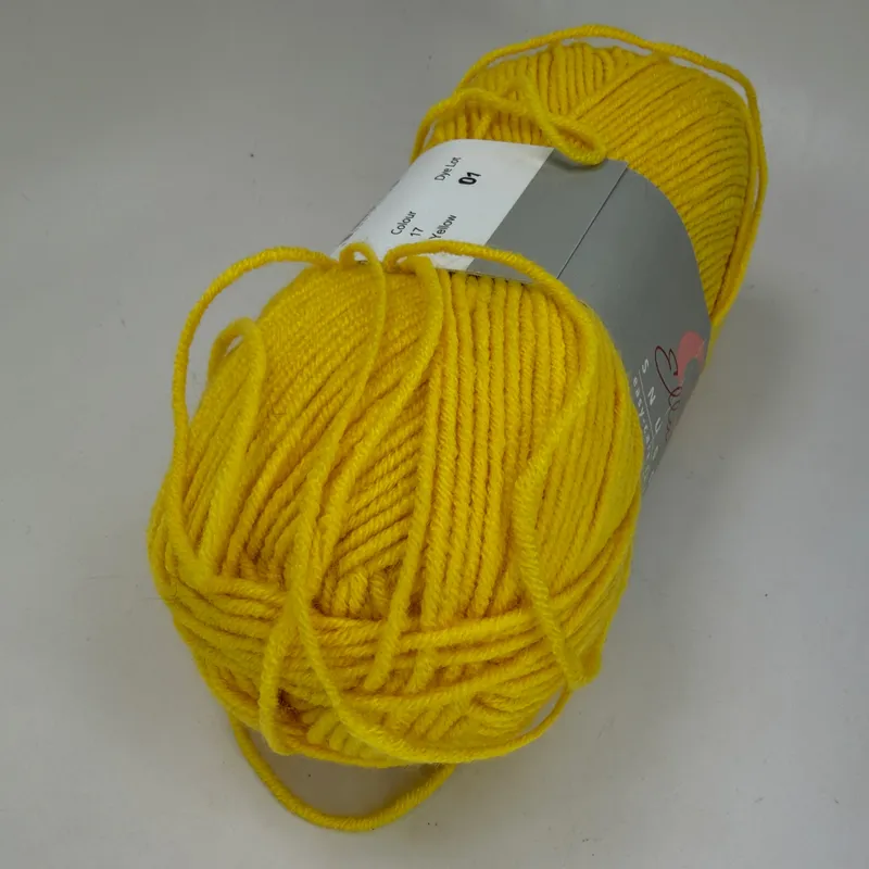 Ella Rae Snuggles Fair Isle Print Yarn Color 17 Yellow 100g Skein Light #3