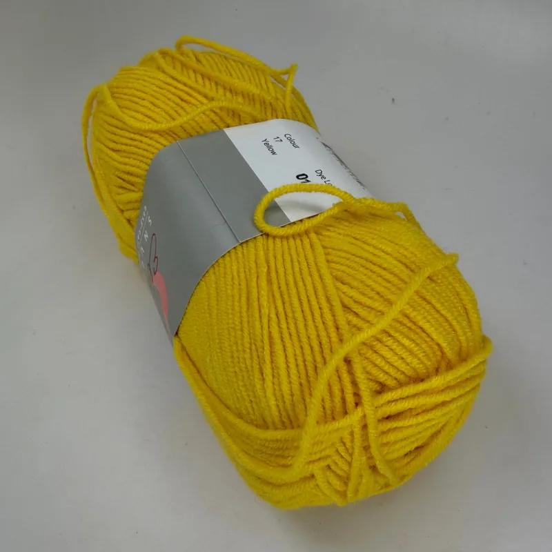 Ella Rae Snuggles Fair Isle Print Yarn Color 17 Yellow 100g Skein Light #3