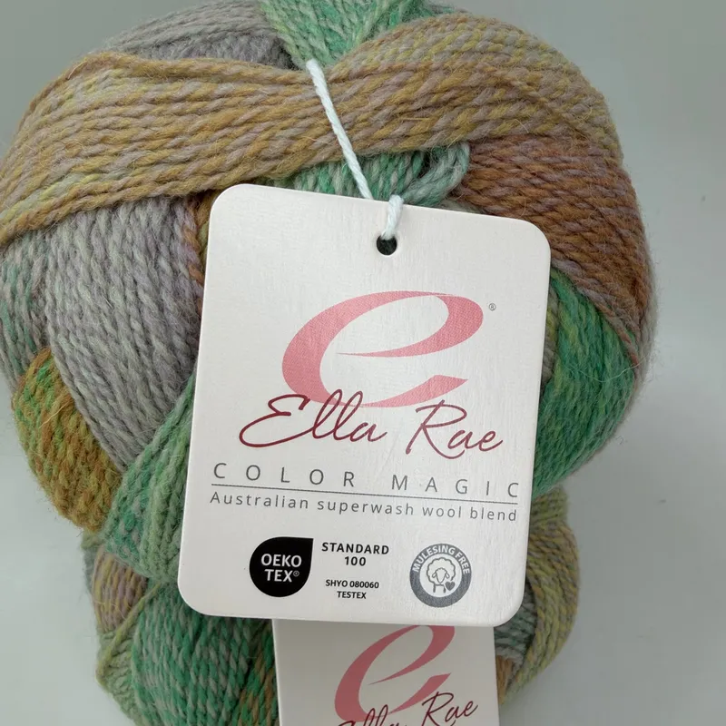 Lot of 2 Ella Rae Color Magic Yarn 512 Falling Leaves Superwash Wool Blend 460yd