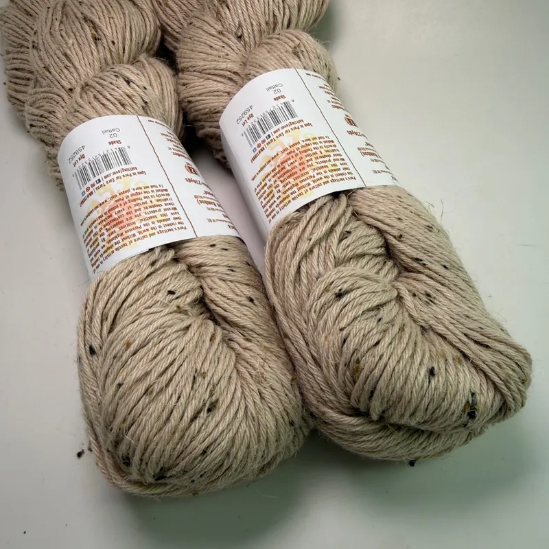 Lot of 2 CH'ICHI Euro Yarns Alpaca Linen Bamboo Tweed Yarn Shade 02 Cattail 100g
