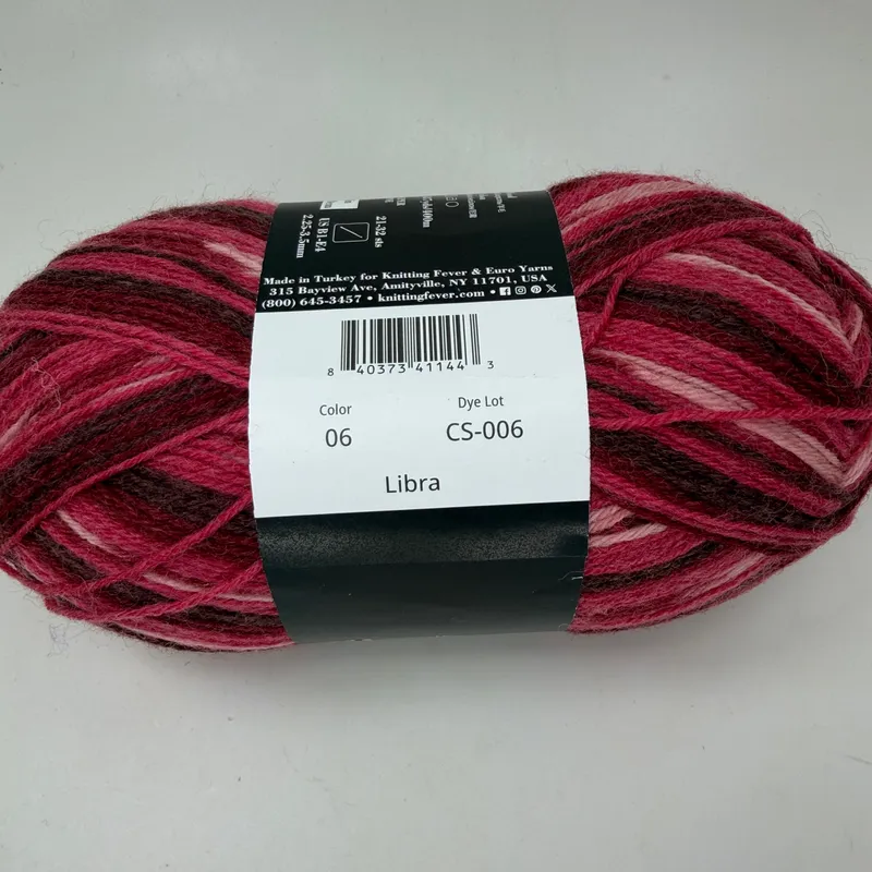 KFI Collection Comfy Sock Yarn Color 06 Libra 100g Skein Wool Blend Super Fine