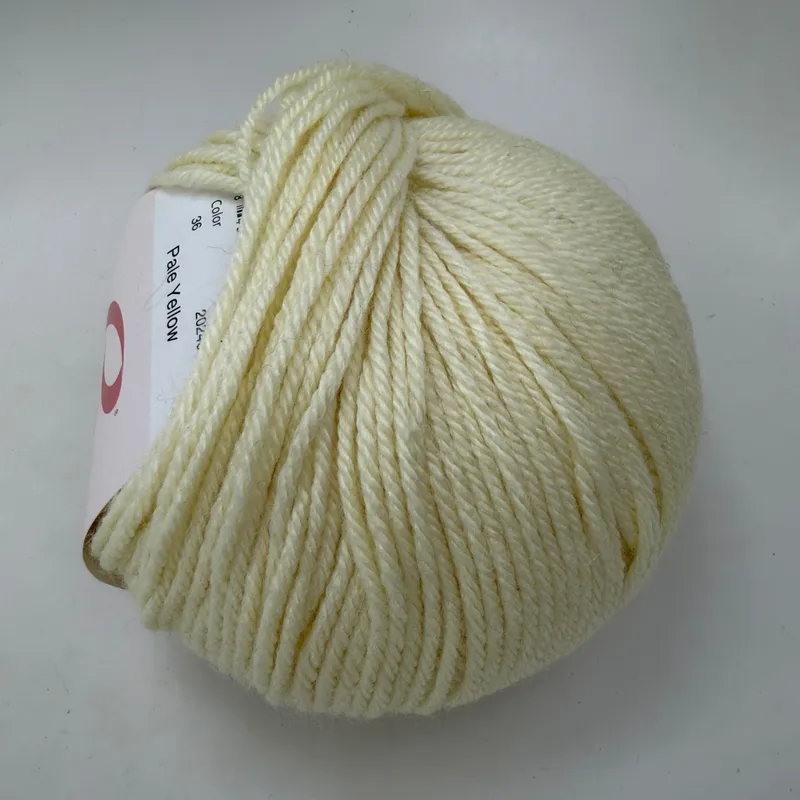 Ella Rae Cozy Soft Yarn Color 36 Pale Yellow 100g Skein DK Light 3 Wool Blend