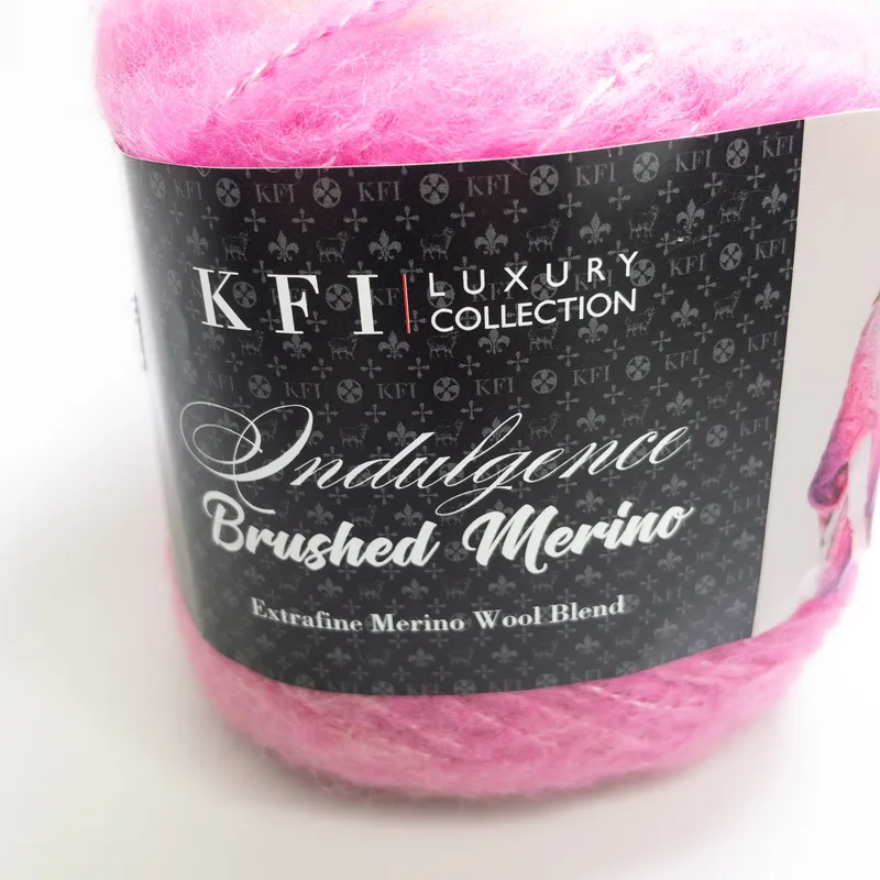 Pink Bulky Yarn Lot KFI Indulgence Brushed Merino + Juniper Moon Lumina