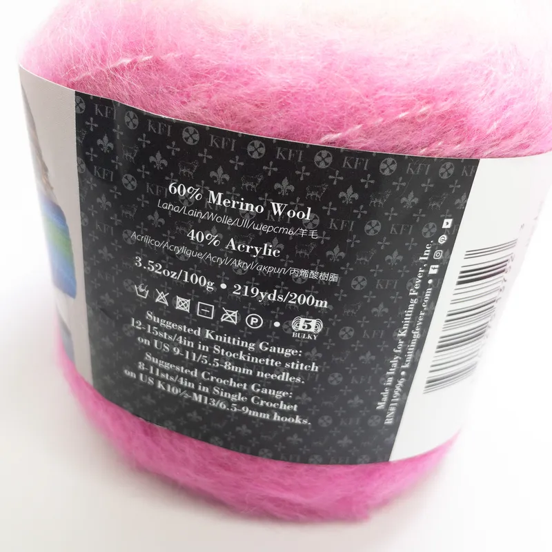 Pink Bulky Yarn Lot KFI Indulgence Brushed Merino + Juniper Moon Lumina