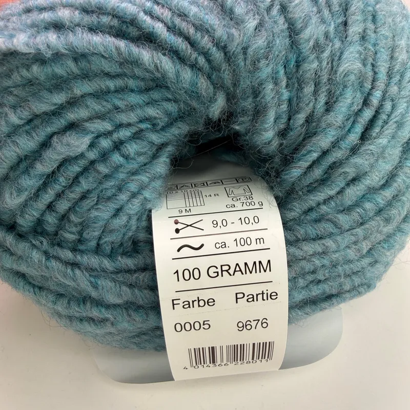 ON line Linie 548 Argos Yarn Farbe 0005 Blue Grey Marl Bulky 100g - Lot of 2