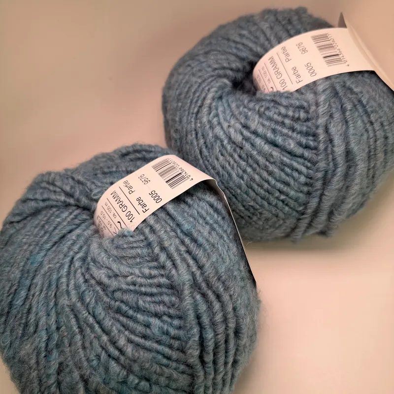 ON line Linie 548 Argos Yarn Farbe 0005 Blue Grey Marl Bulky 100g - Lot of 2