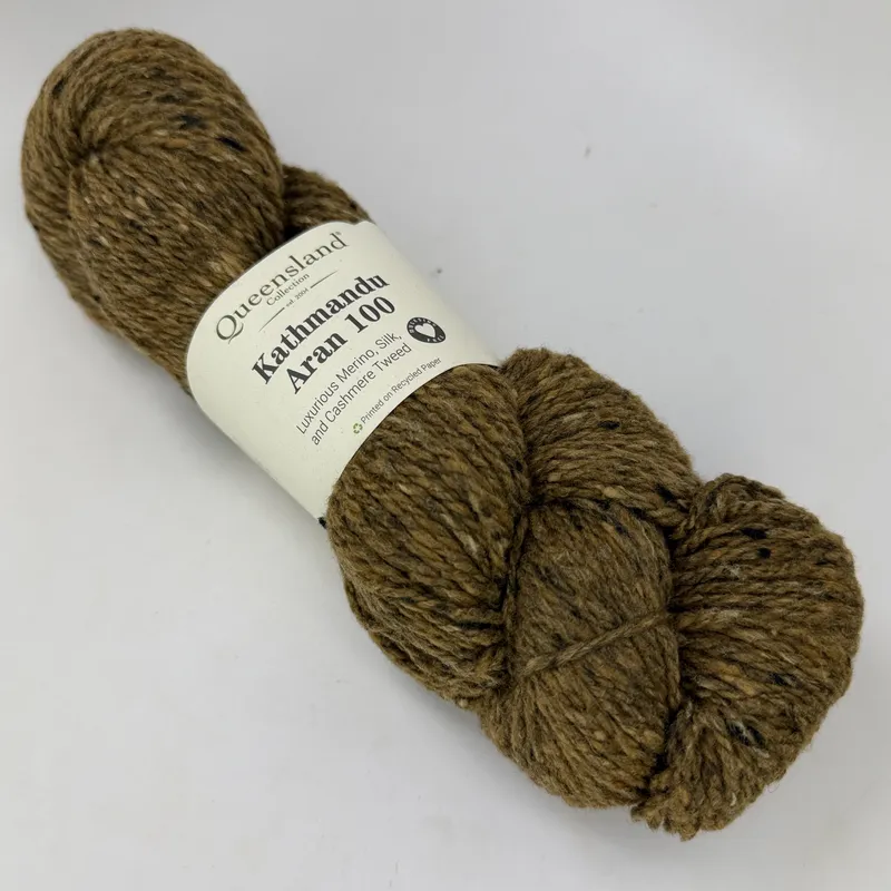 Queensland Collection Kathmandu Aran 100 Yarn Wool Silk Cashmere 66 Honey Wheat