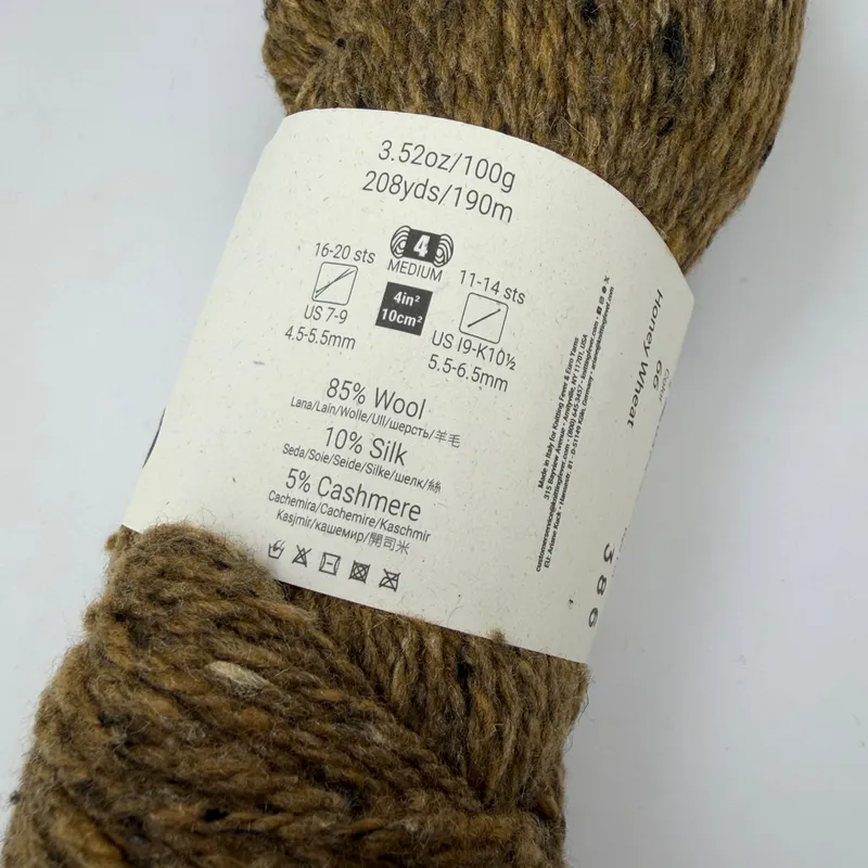 Queensland Collection Kathmandu Aran 100 Yarn Wool Silk Cashmere 66 Honey Wheat