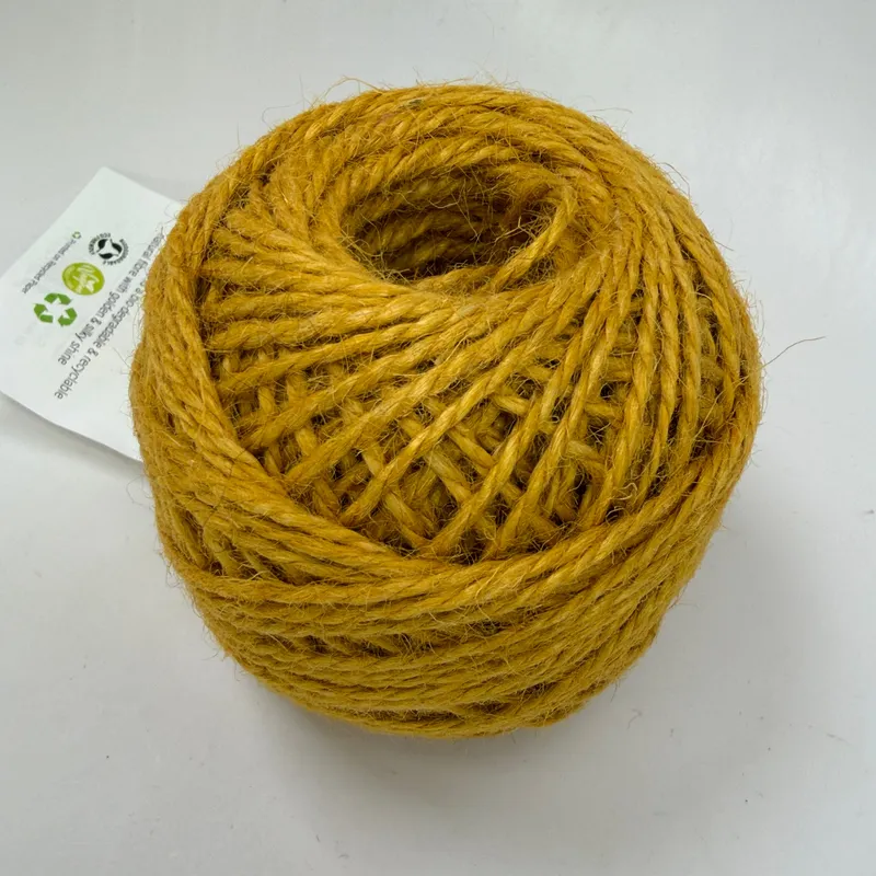 Queensland Collection 100% Jute Yarn 100g Color 02 Brawny Golden Yellow DK
