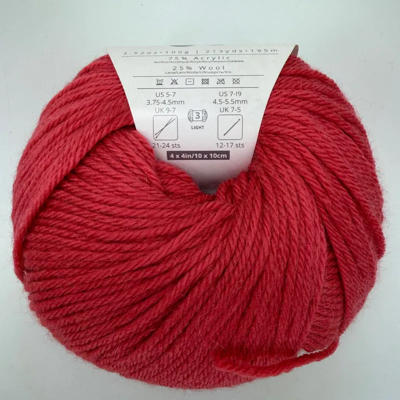 Ella Rae Cozy Soft Yarn Color 30 Pink Coral 100g Skein DK Weight Wool Blend