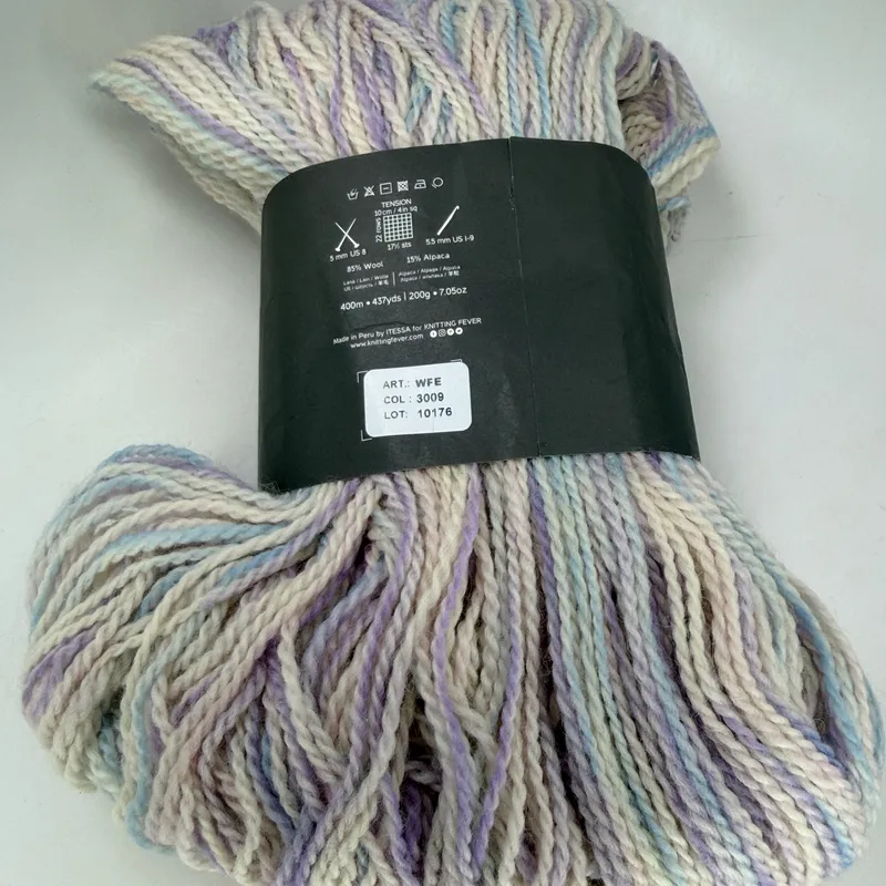Jody Long Andeamo Lite Painted Yarn 200g Wool Alpaca Blend Color 3009 Lot 10176