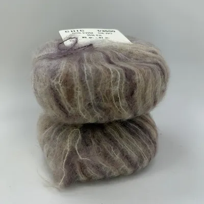 Lot of 2 CHIC 1/3500 Kid White Mohair Wool Blend Yarn 25g 87m Col 605 Lot 207