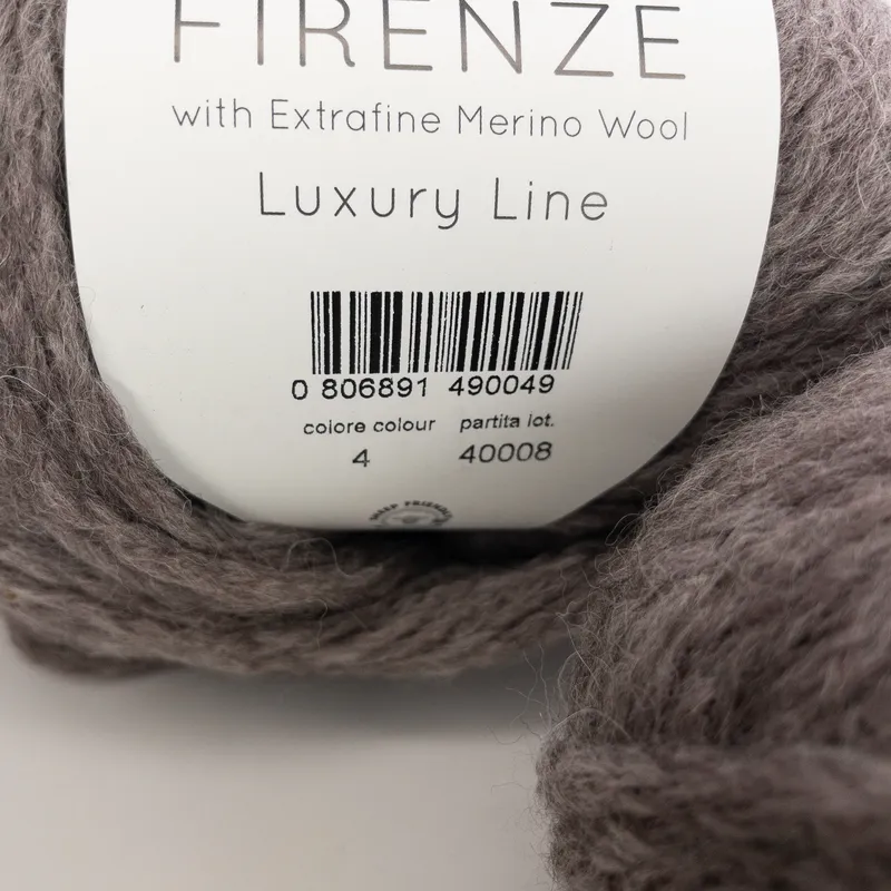 Laines du Nord Firenze Yarn Lot of 2 Skeins Color 4 Taupe Merino Wool Italy