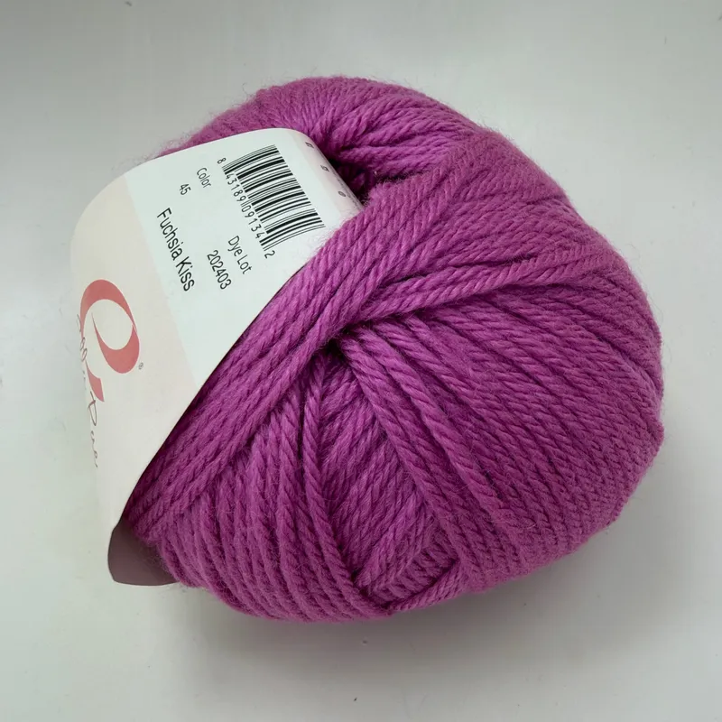 Ella Rae Cozy Soft Yarn Fuchsia Kiss 45 Wool Blend 100g Skein 213 yds