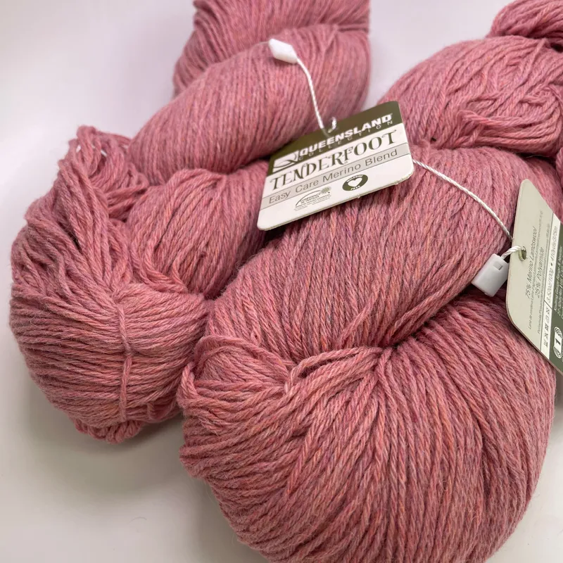 Lot of 2 Queensland Collection Tenderfoot Yarn Venetian Rose TEND-129 Merino