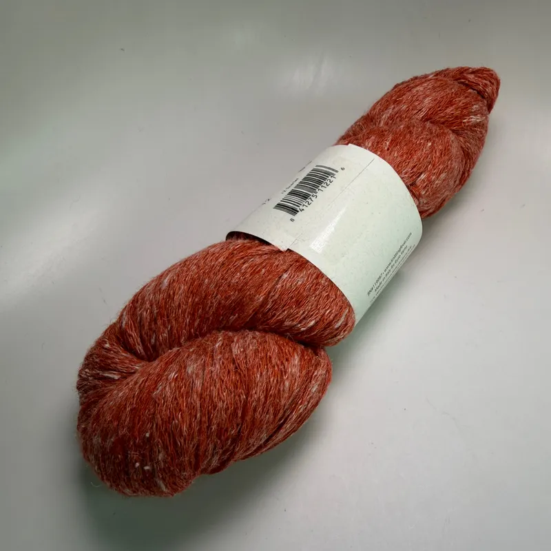 Elsebeth Lavold Misty Wool Yarn Color 12 Scarlet 100g Hank Wool Hemp Blend