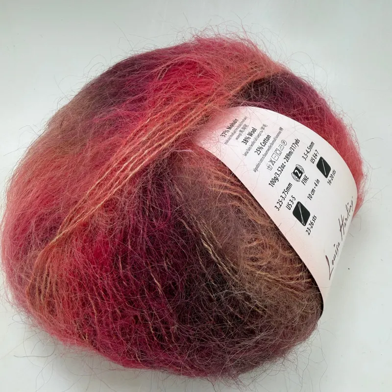 Louisa Harding Amitola Brush Yarn Color 354 Ember 100g 317yds Mohair Wool Blend