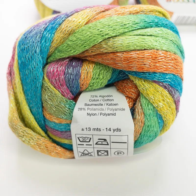 Katia Bossa Nova Ribbon Yarn Lot of 3 Color 74 Vivo Primario Dye Lot 49988 NEW