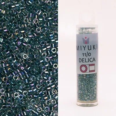 Miyuki Delica 11/0 Lined LT Seafoam AB DB084 7.2g Tube