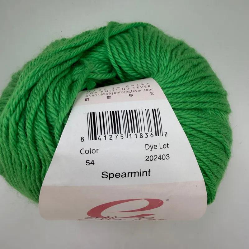 Ella Rae Cozy Soft Yarn Spearmint Color 54 Wool Blend 100g Skein DK Weight