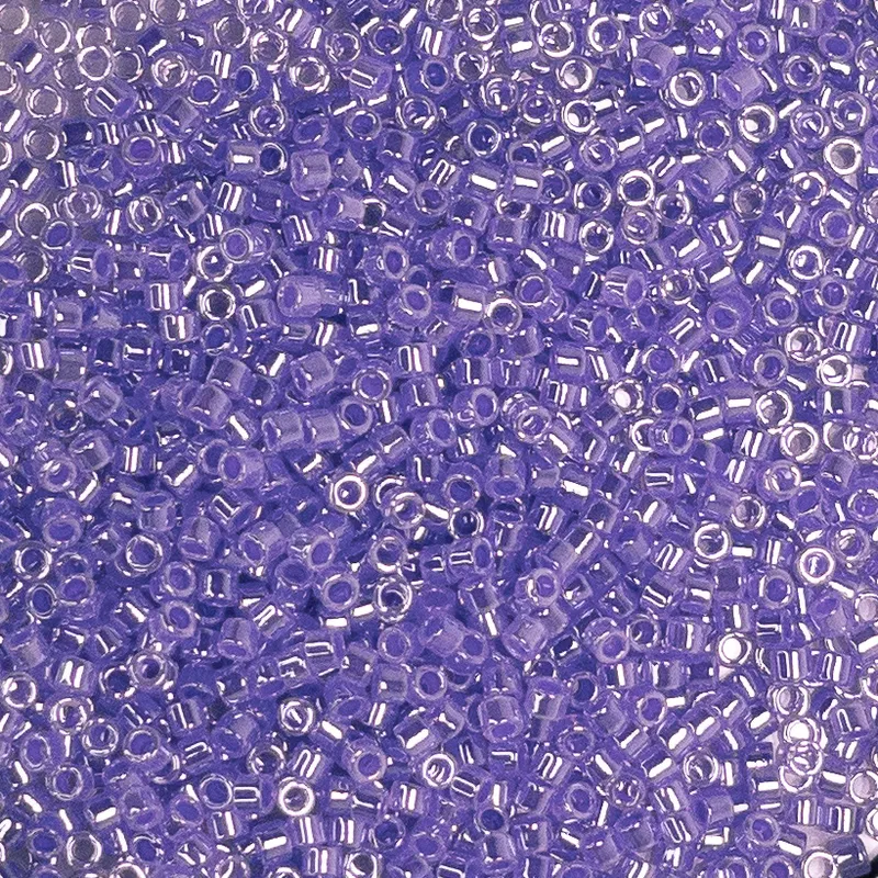 Miyuki Delica 11/0 Lined Crystal/Purple DB249 7.2g Tube